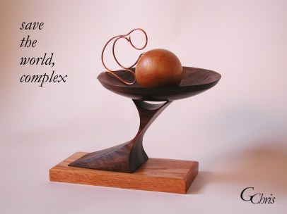 Calls upon us to take up the human challenge to save the world and all its complexity.