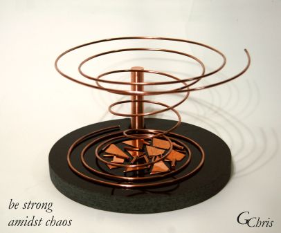 Challenges us all to be strong when we face and are in the midst of chaos